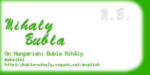mihaly bubla business card
