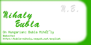 mihaly bubla business card